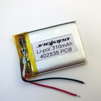 Аккумулятор Li-pol 402535 3.7V 310mAh PCB 15W